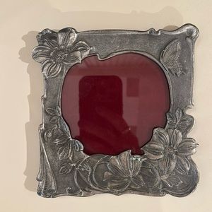 Heavy Pewter Art Nouveau picture frame 5.5” x 5.75”